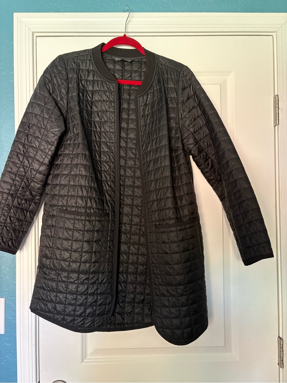 Athleta Quilted Longline Black Puffer Coat - Picture 7 of 7
